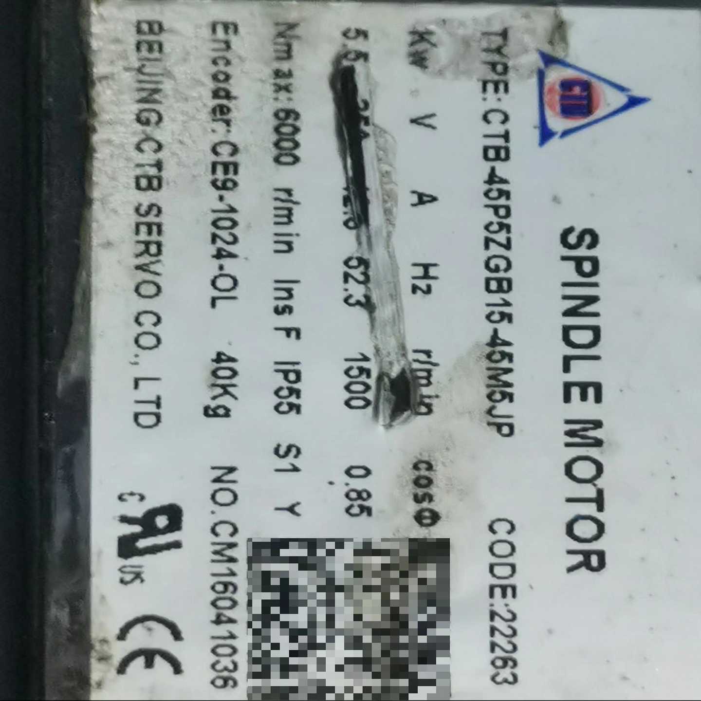 咨询-北京超同步伺服主轴电机。CTB一45p5ZGB15一45M5