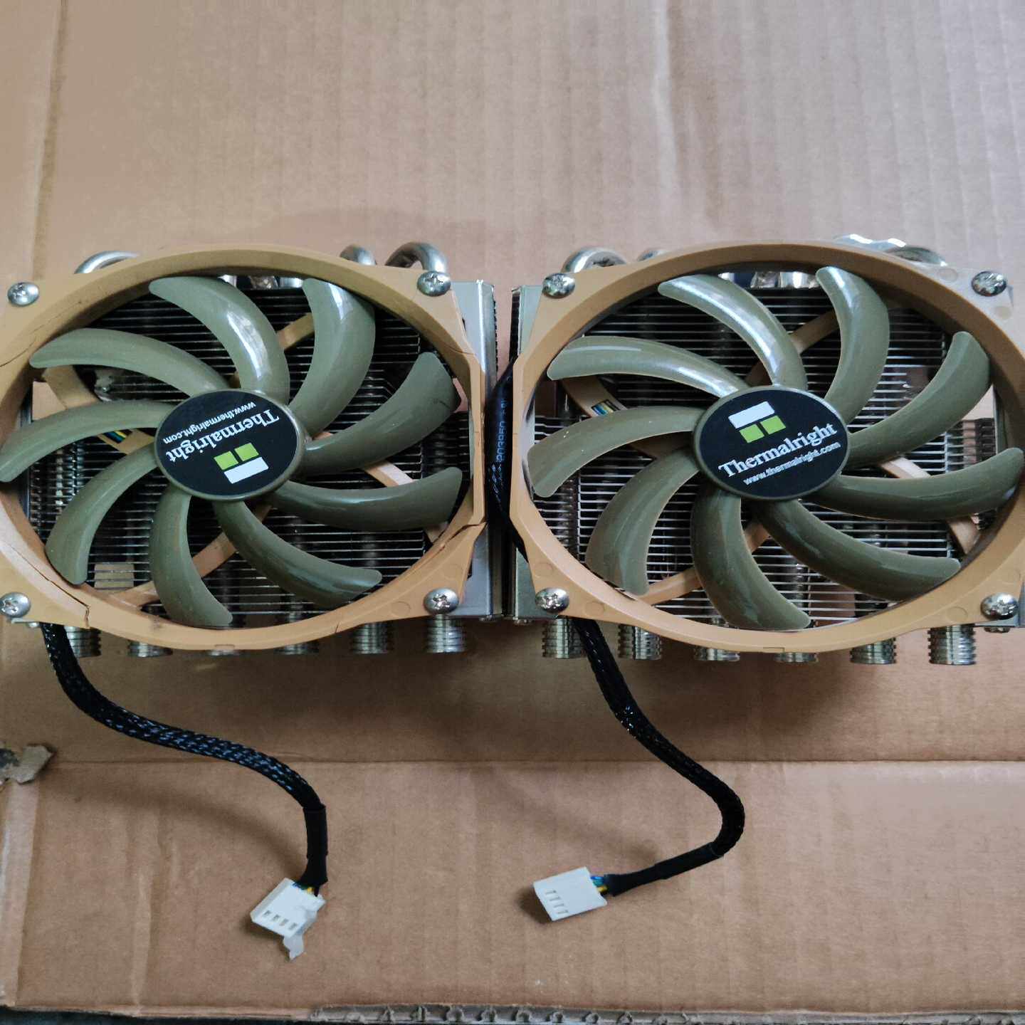 议价利民六热管itx超薄散热器APX100风扇775主板拆下