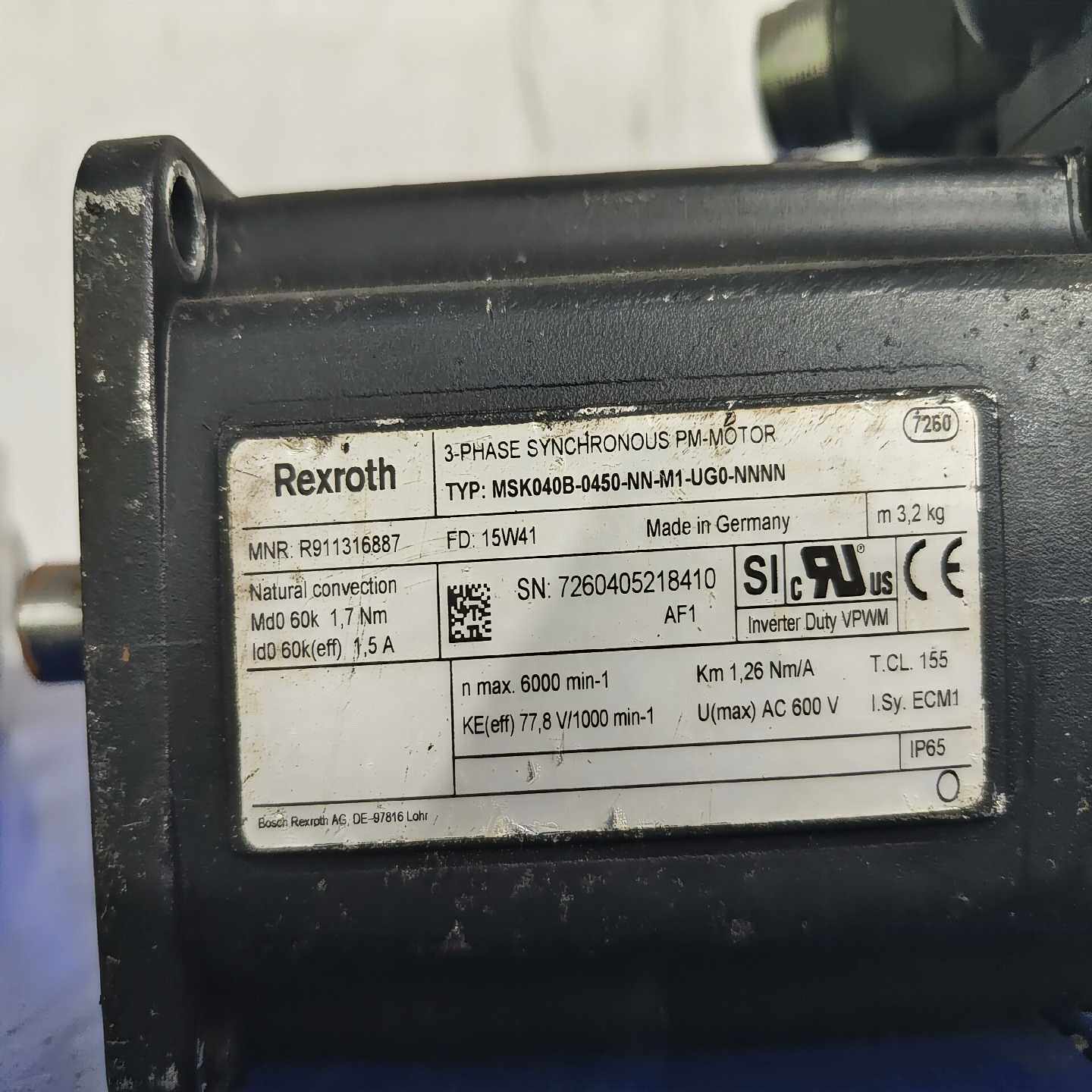 咨询-力士乐：MSK040B-0450-NN-M1-UGO-NNN