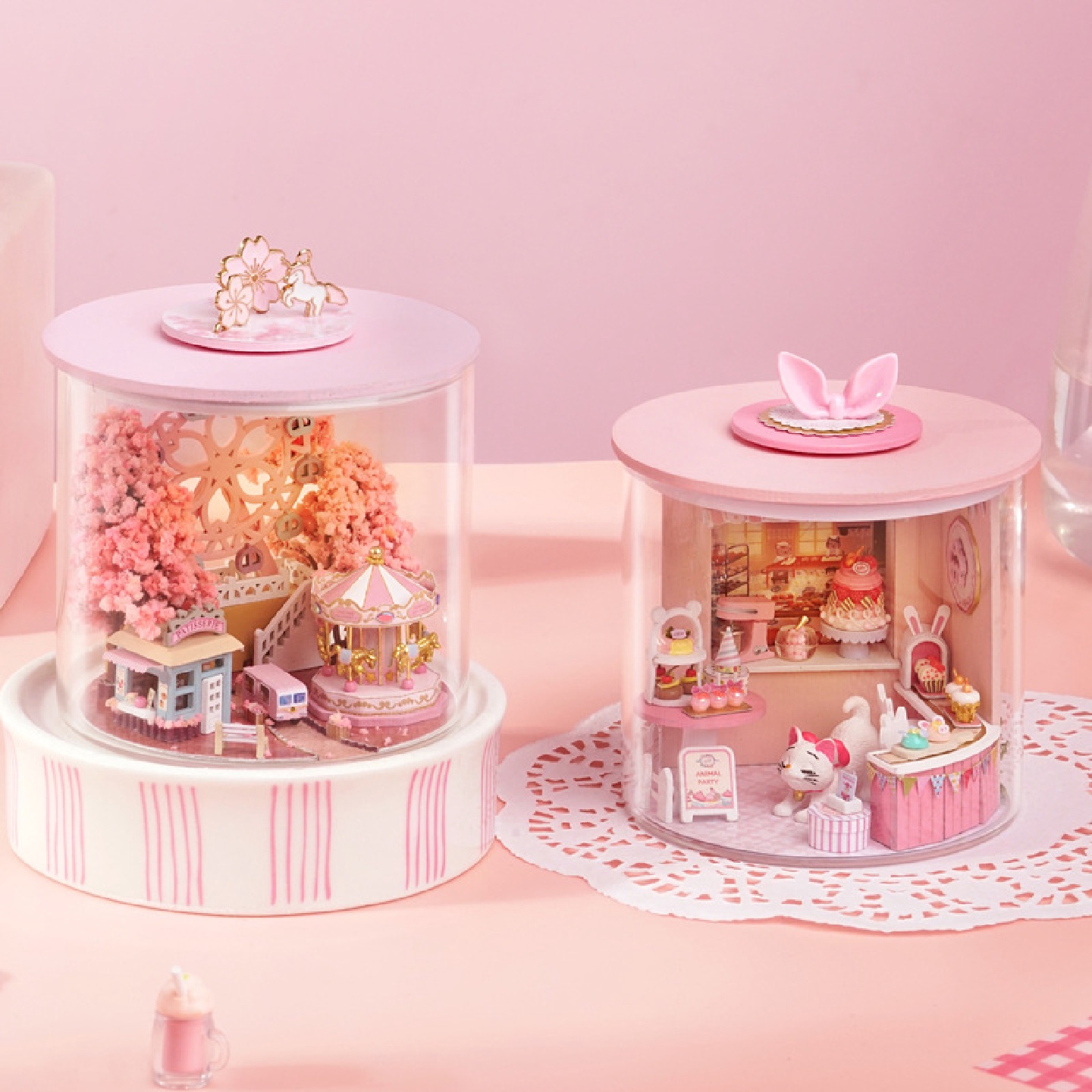 智趣屋diy小屋圆梦瓶手工拼装3d立体建筑模型桌摆件创意女生礼物