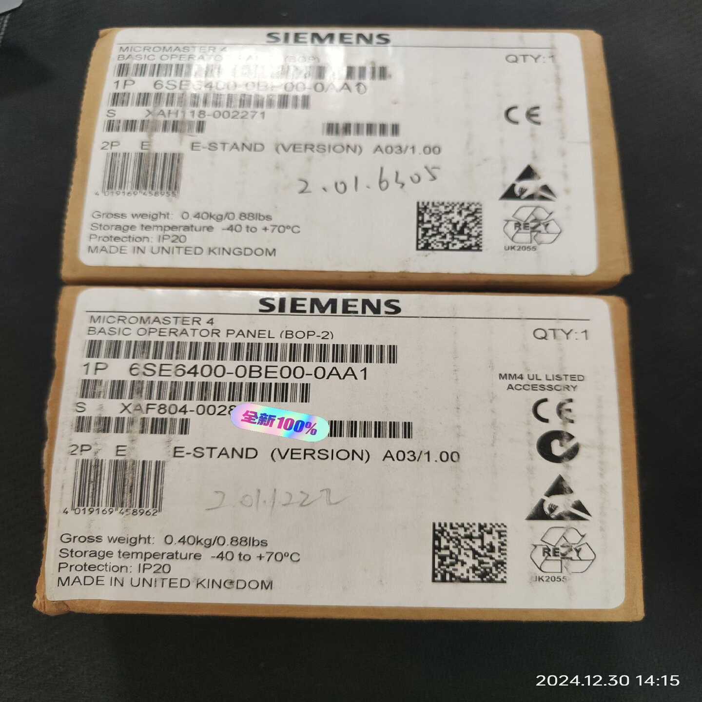 【议价】6SE6400-0BE00-0AA1实物图适用