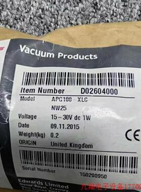 拍前Edwards APG100-XLC NW25 D02604