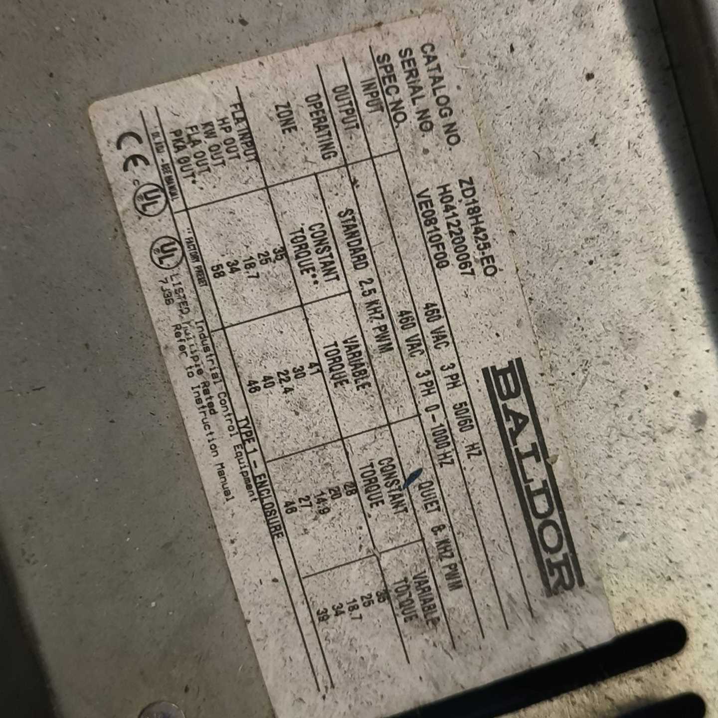 BALDOR葆德矢量变频ZD18H425实