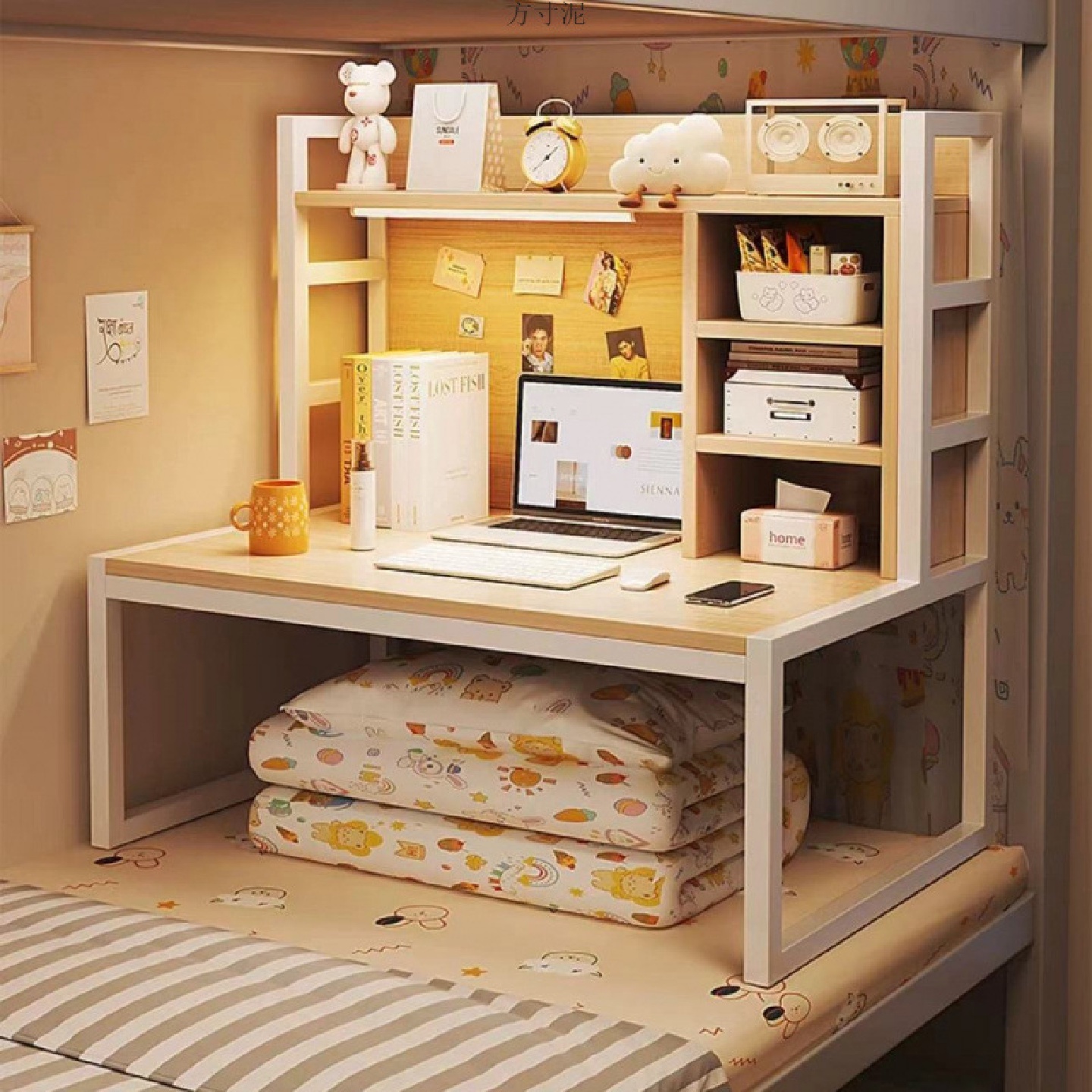 床上大学生悬空电脑桌可折叠懒人床头书桌宿舍神器寝室学习小桌子