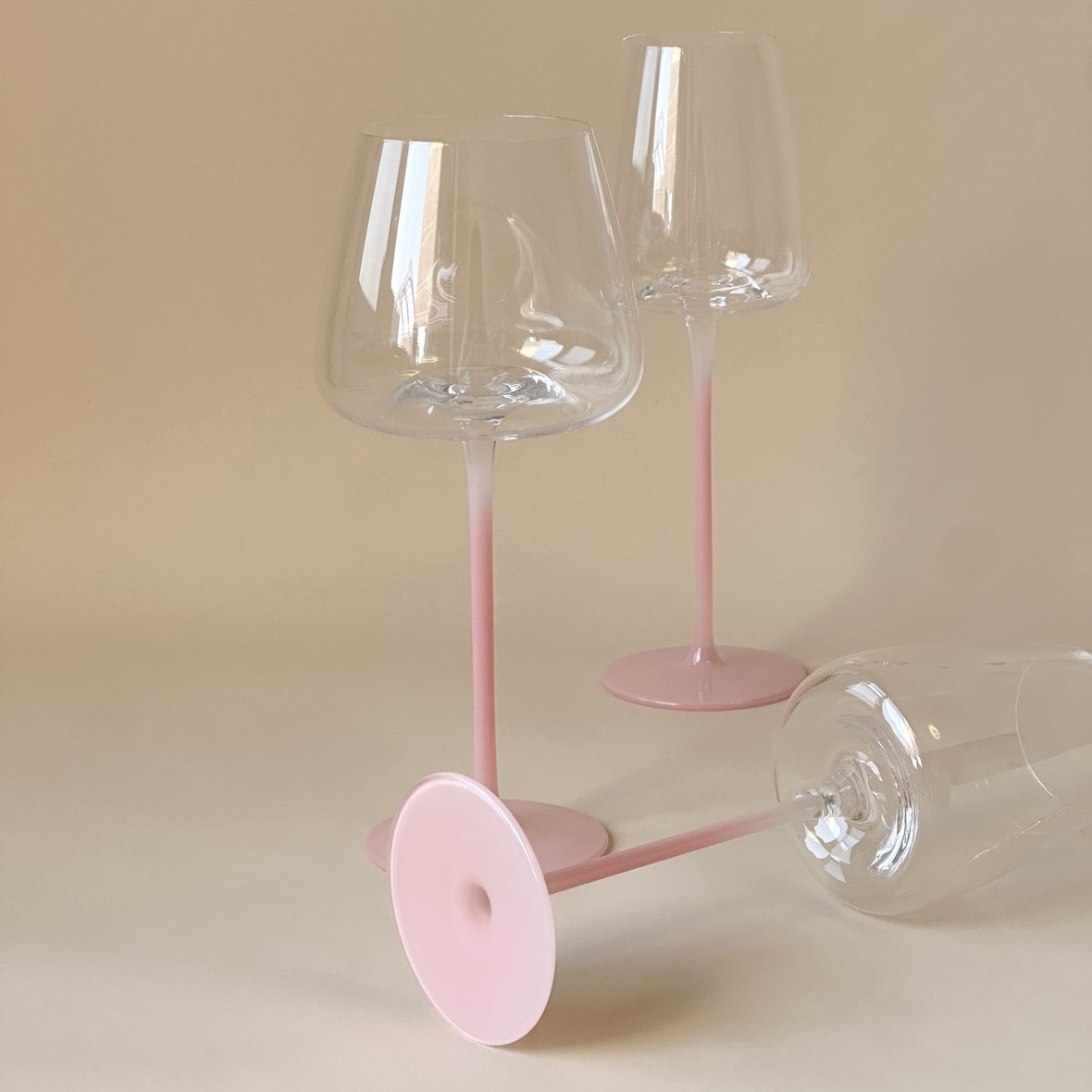 轻奢高级感家用法式粉色高脚杯红酒杯香槟杯白葡萄酒杯创意