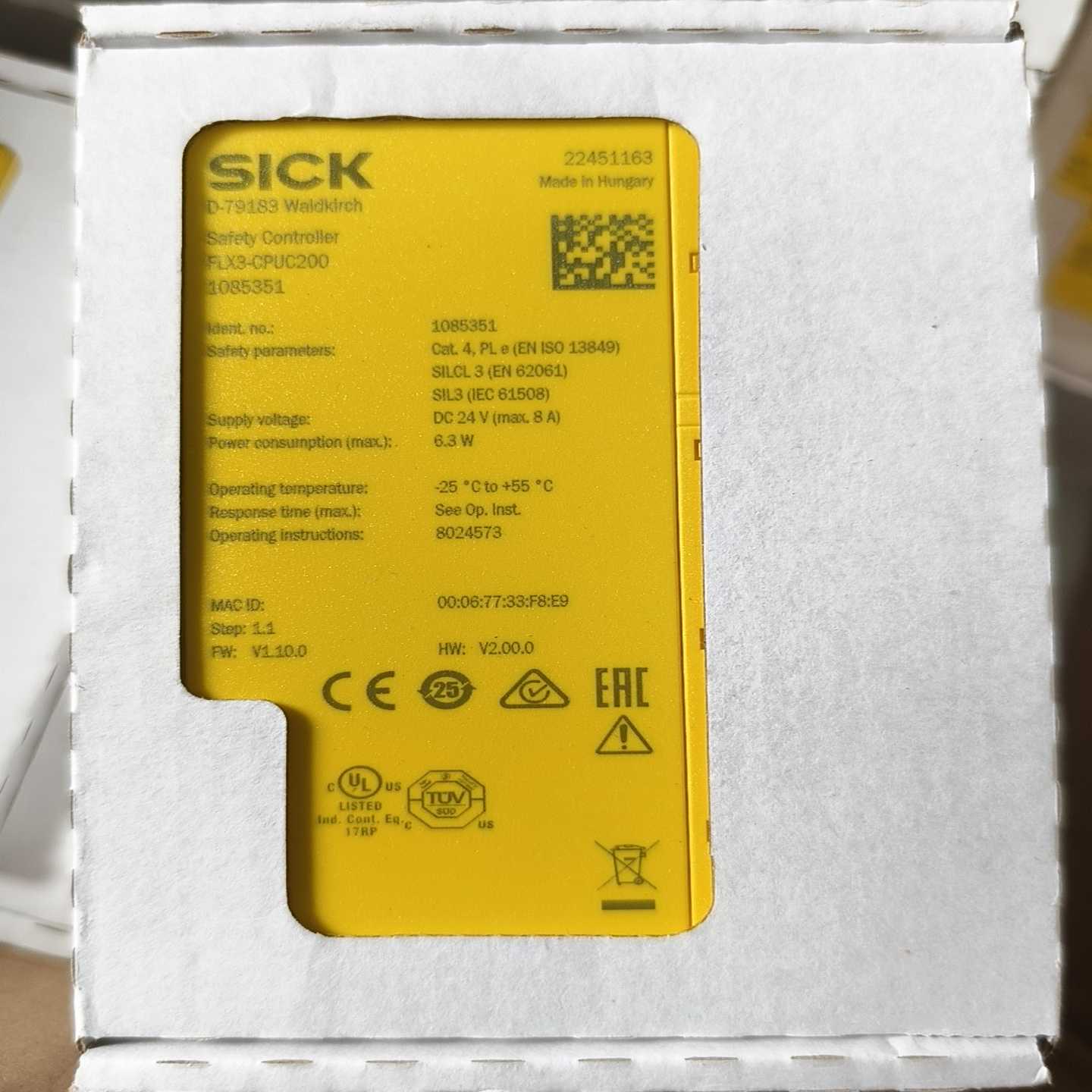 咨询-SICK西克安全控制器FLX3-CPUC200，匈牙利原