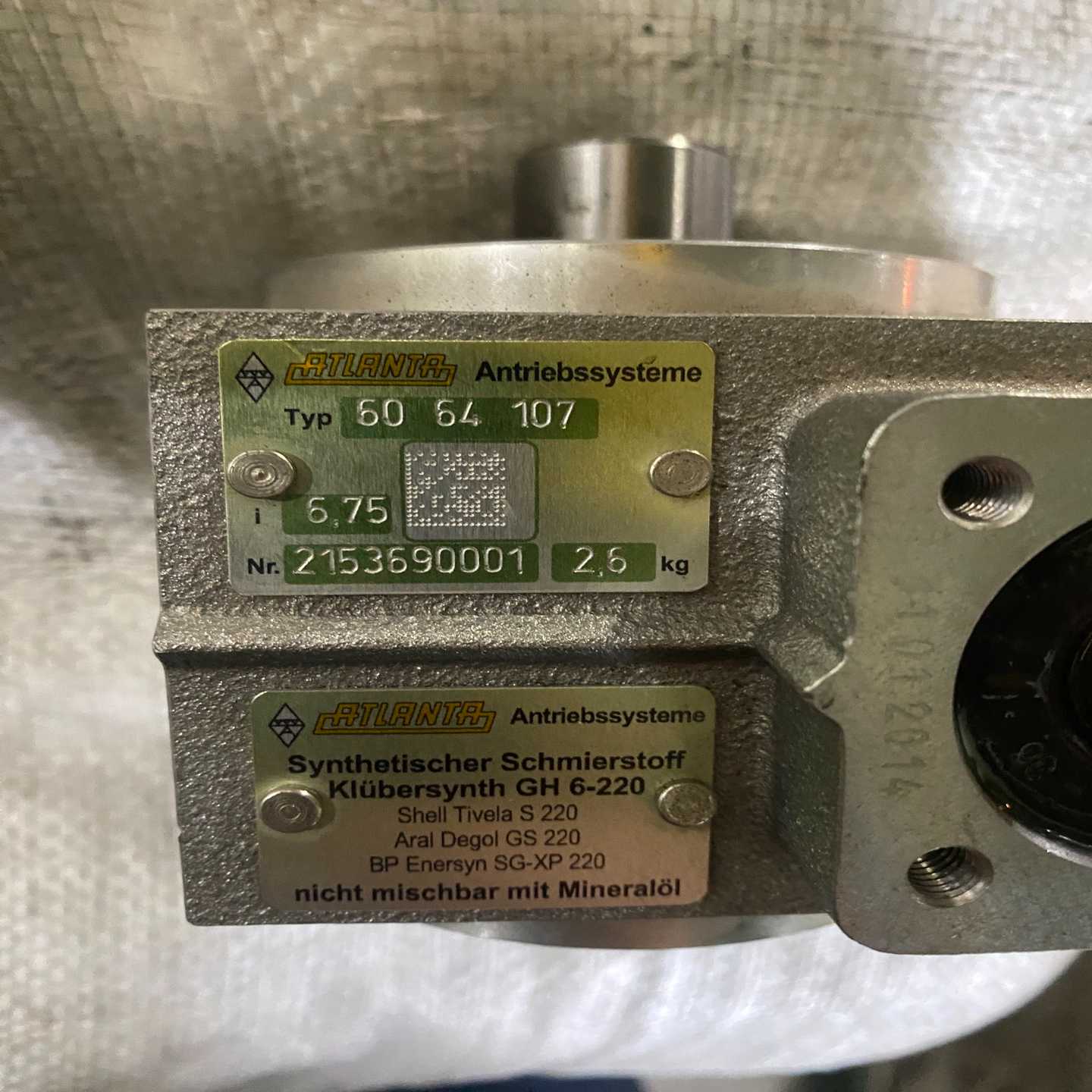 询价~德国 ATLANTA 60 64 107 蜗轮减速箱，全