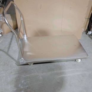 不锈钢折叠手推车仓库平板车小推拉货工具车静音物流搬运车移动工
