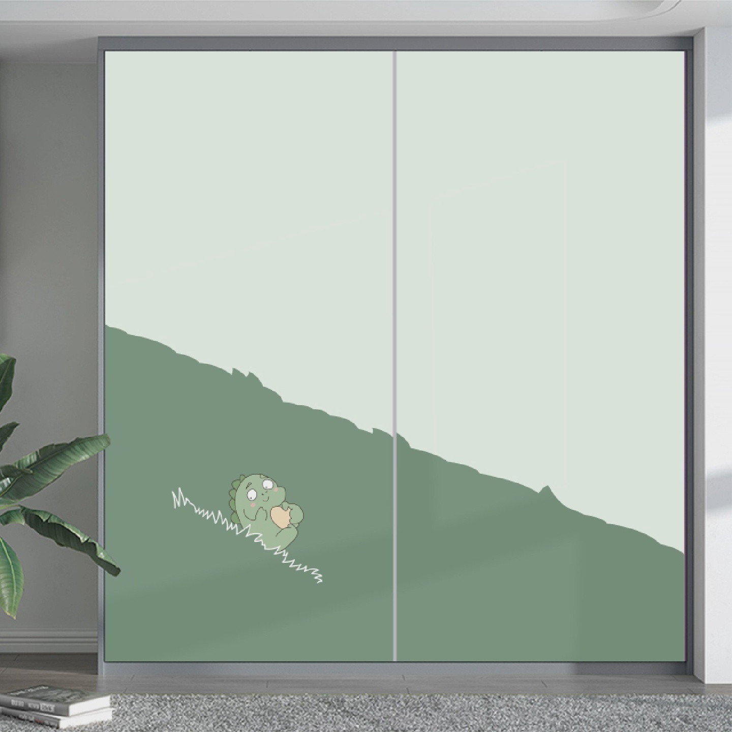 定制儿童房衣柜移门改造贴纸玻璃门不透明贴膜改色遮丑防水卡通纸