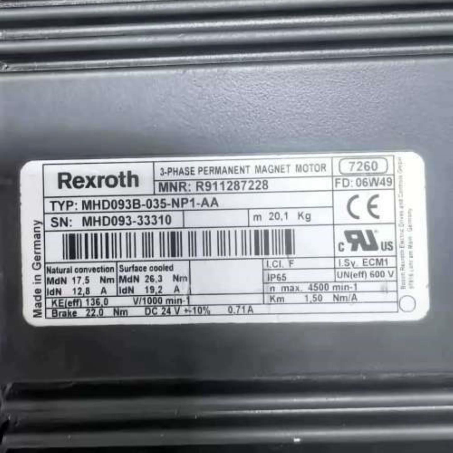 售前询价维修议价力士乐伺服马达MHD093B-035-NP1-AA