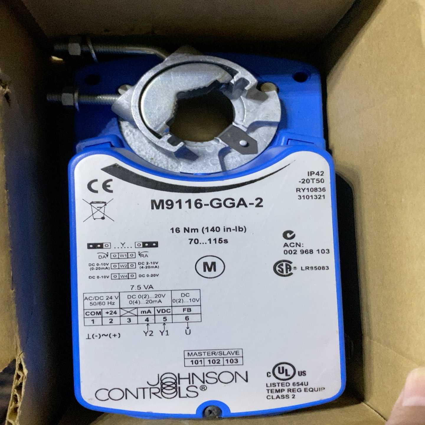 【议价】江森JohnsonM9116-GGA-2电动风门风阀执行器