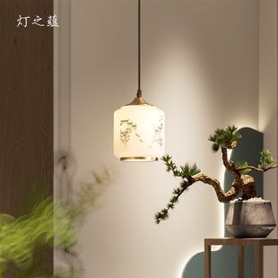 创意旋转楼梯吊灯全铜复式 loft长吊灯 楼挑空别墅新中式 2024年新款