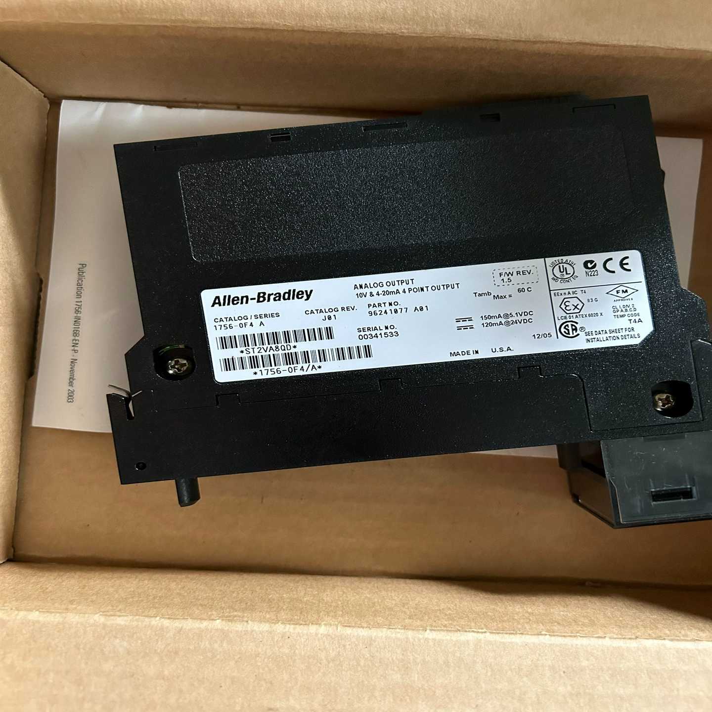 询价~AB PLC模块 1756-OF4 2个 拆封 1756