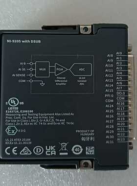 全新NI9205电压输入模块，灰色新款DSUB面板，原装正品