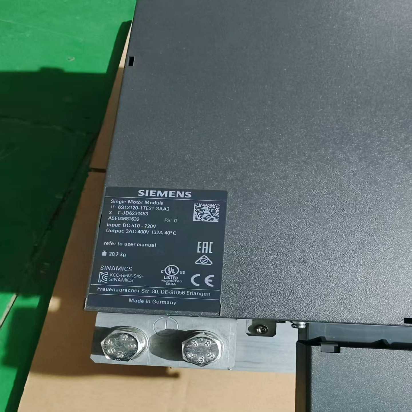 西门子SINAMICS单轴驱动器，型号6SL3120-1TE--议价商品