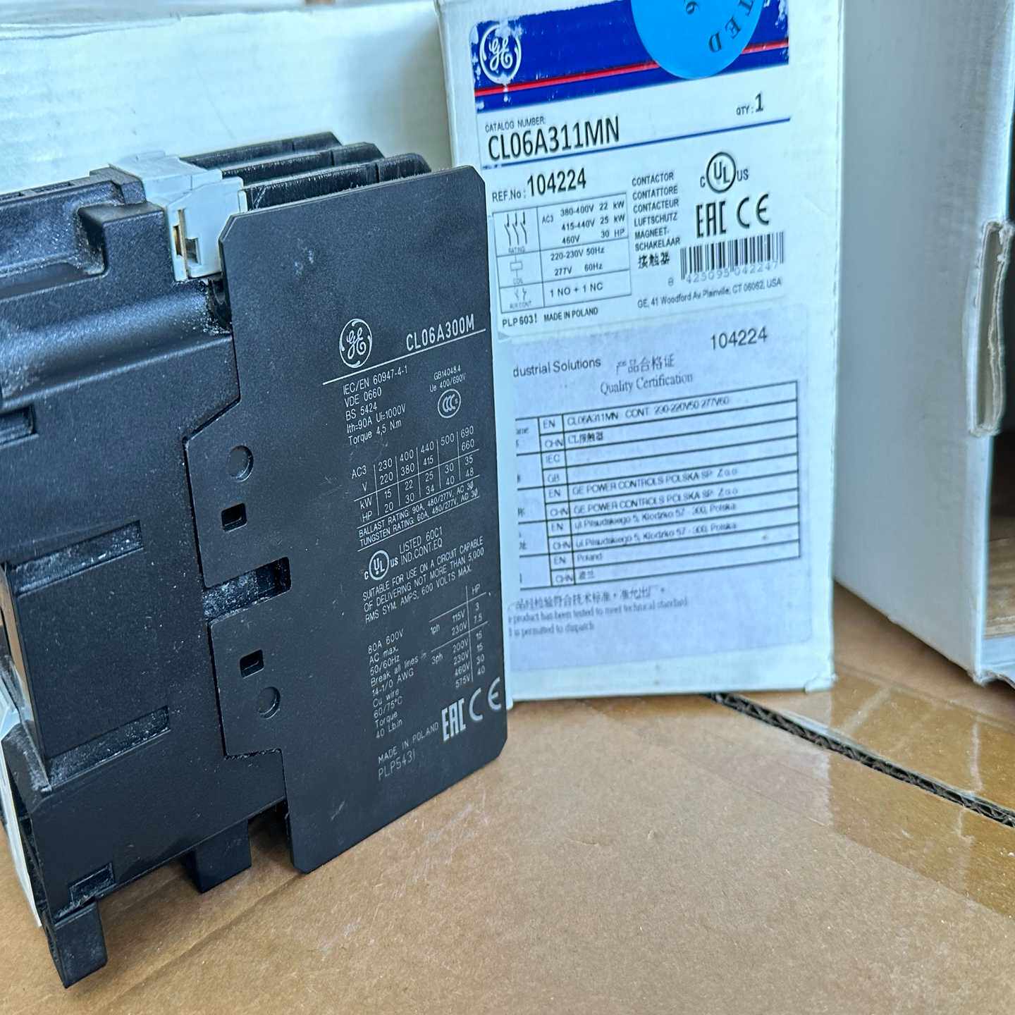 全新GE通用电气接触器CL06A300MCL06A311--议价商品