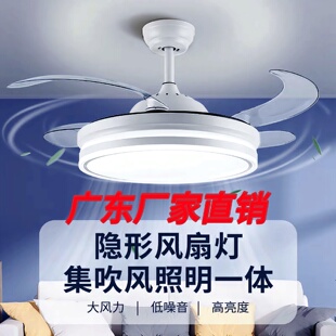 风扇灯吊扇灯家用客厅吸顶隐形灯扇卧室餐厅一体电风扇吊灯