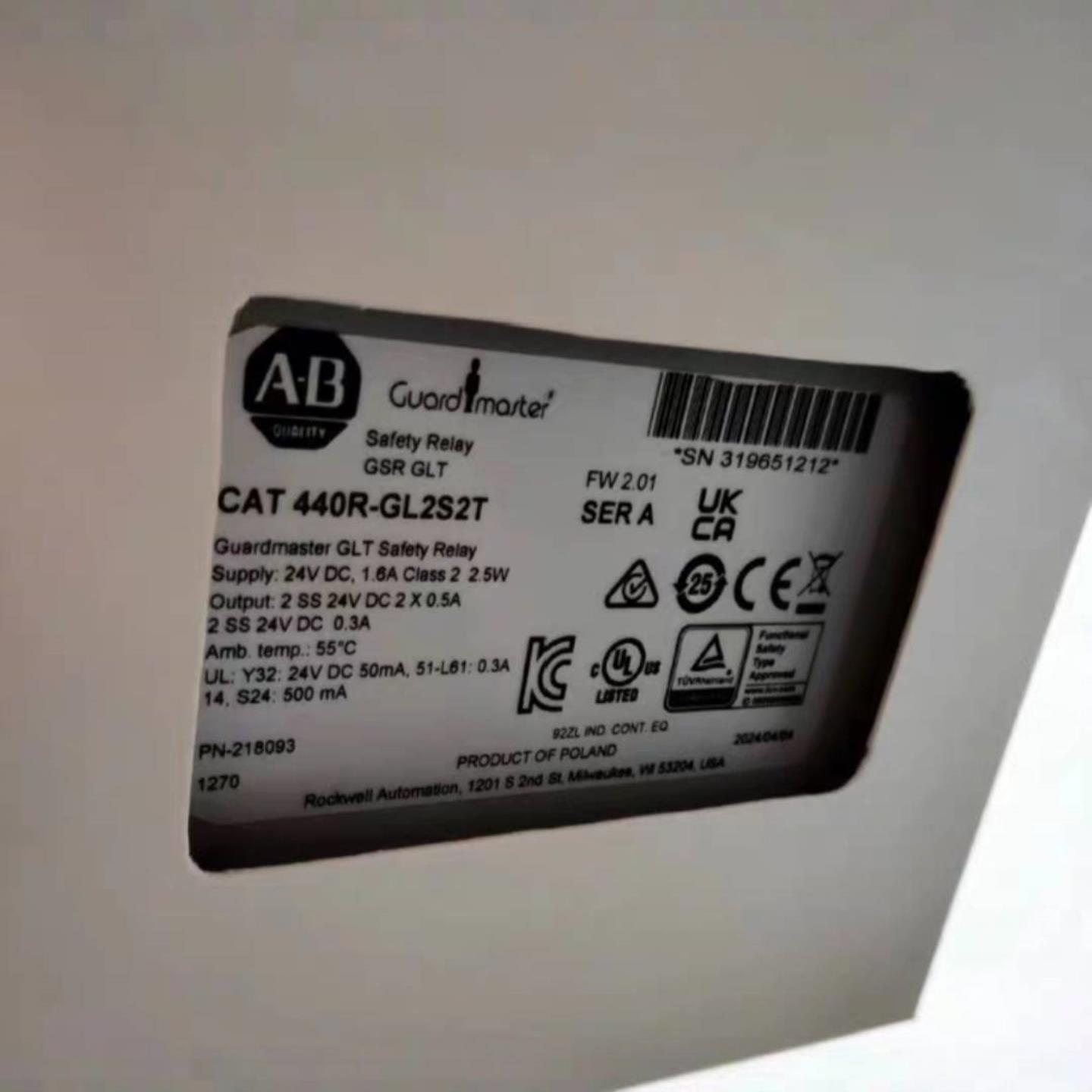 配件AB罗克韦尔安全继电器440R-GL2S2T SER A全新原装正品议价