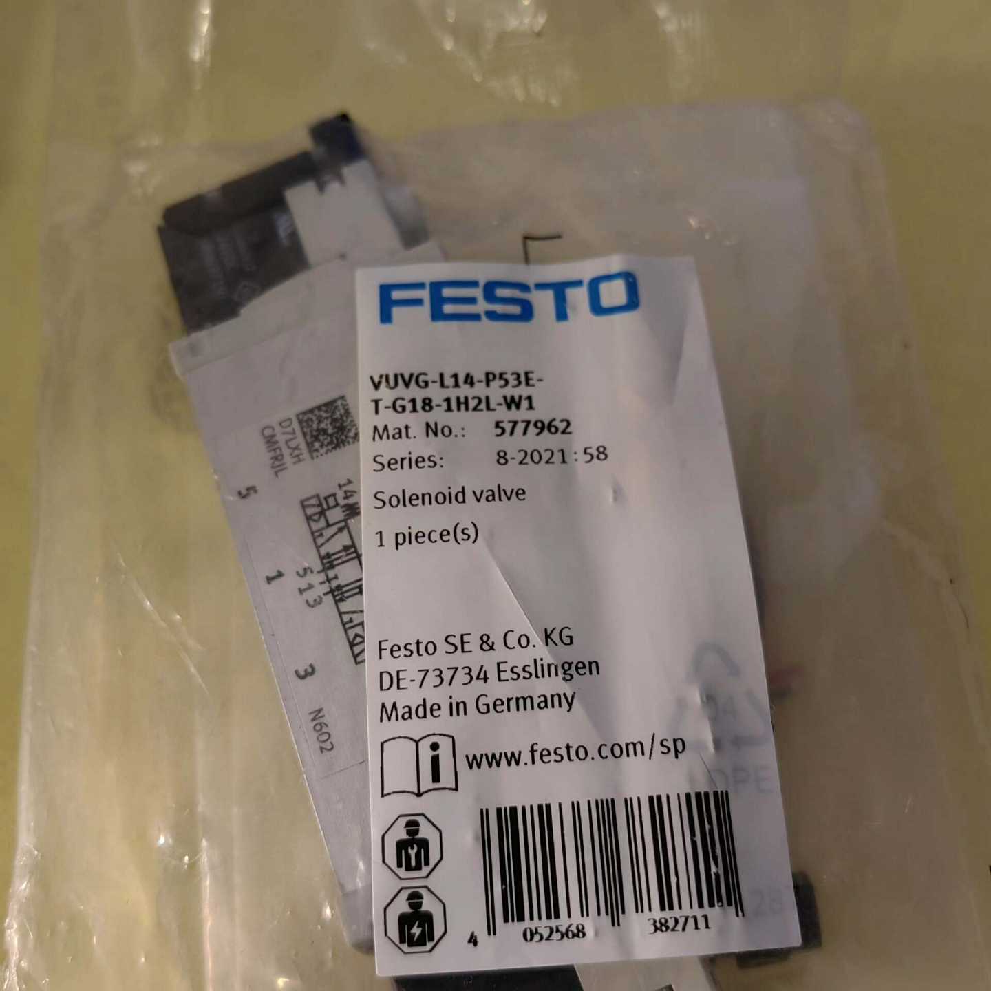 FESTO电磁阀费斯托577962VUVG-L14-询价