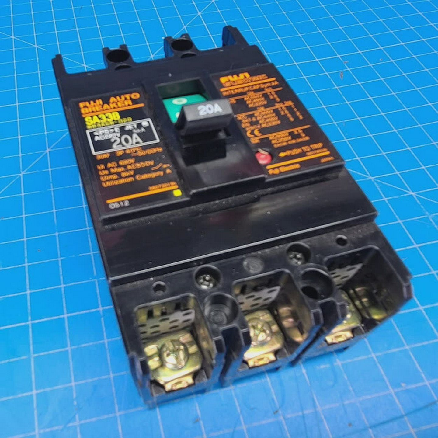 富士电气20A3杆600VAC断路器SA33B/20