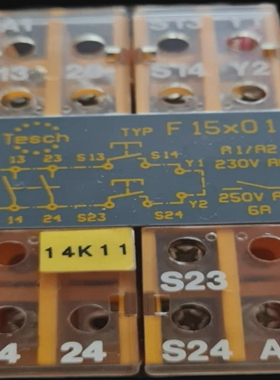TeschF15X014针继电器插座底座230VAC6A每极