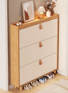 翻斗鞋柜家用门口收纳柜门外室内小窄入户玄关柜简约大容量储物柜