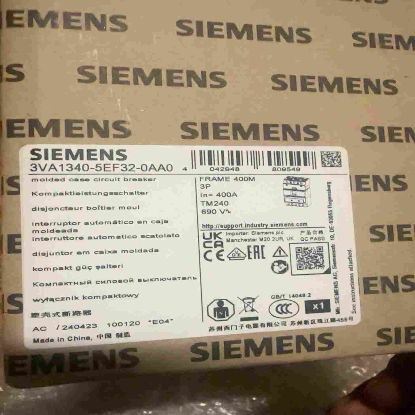 咨询-塑壳断路器33VA1340-5EF32-0AA0