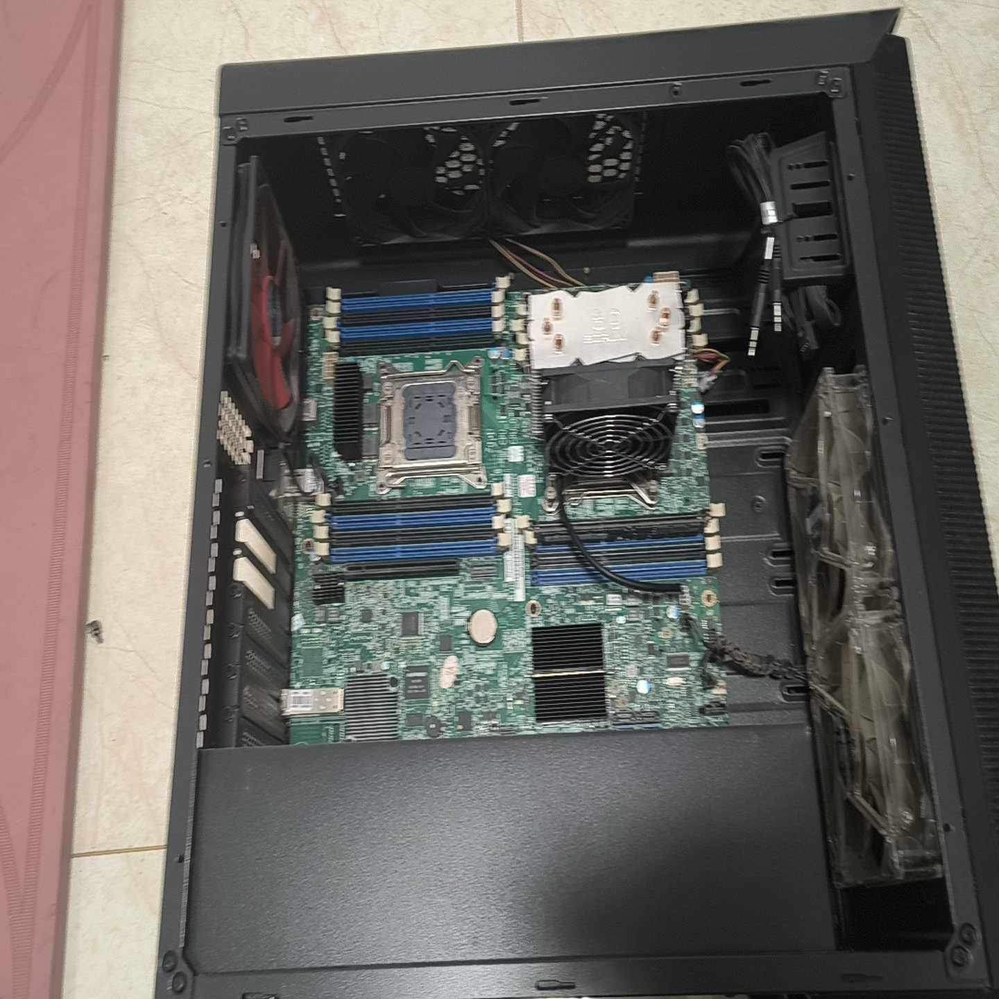 (议价)广达X79双路服务器主板,2011针脚,带光模块,,