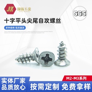 碳鋼十字平頭尖尾自攻玩具螺絲M2 3電子產(chǎn)品沉頭小螺絲