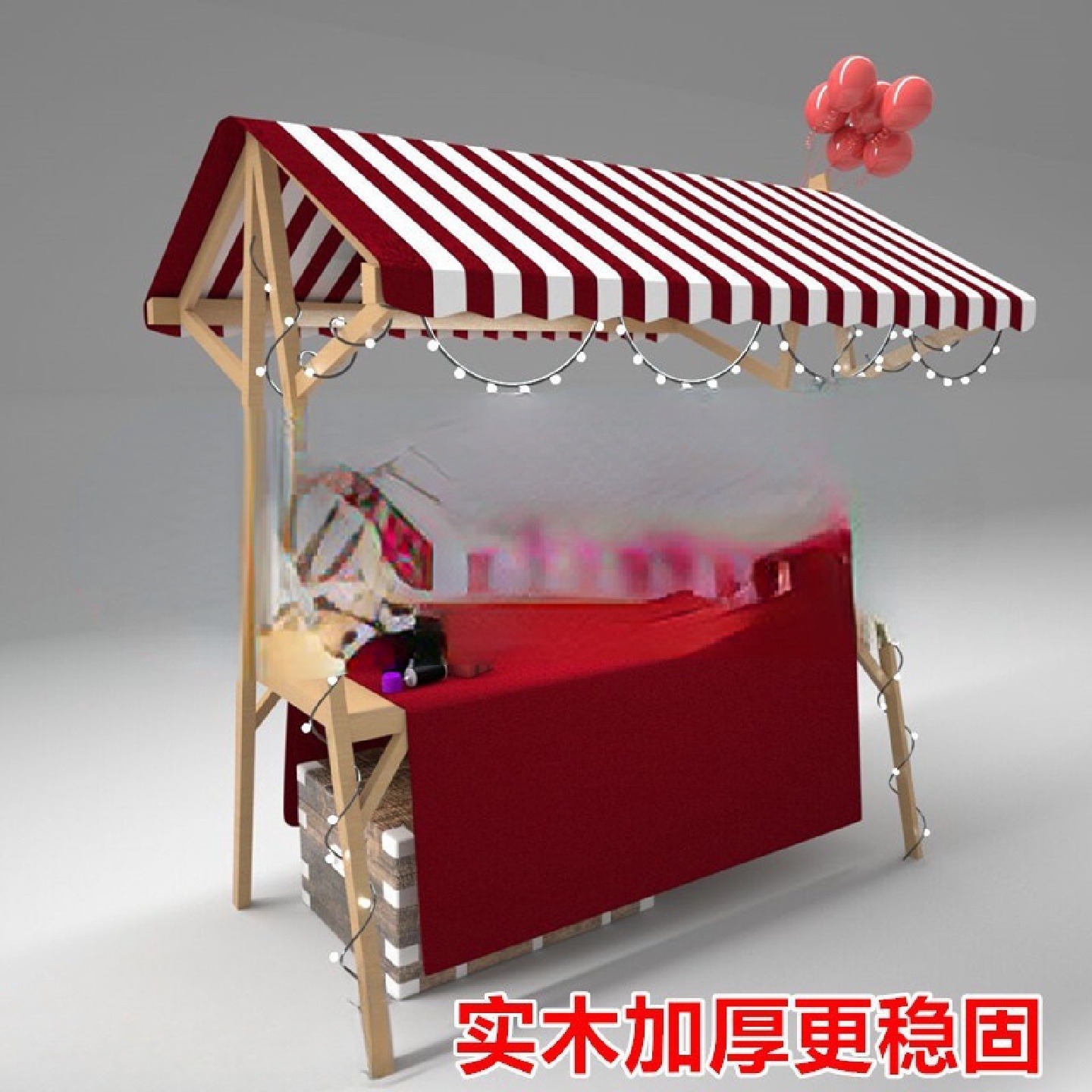 集市摊位木质展示架夜市摆摊活动棚户外台市集商场可折叠花摆