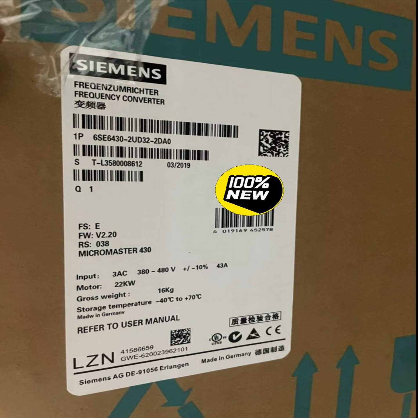 6SE6430-2UD32-2DA02DB0MM，议价