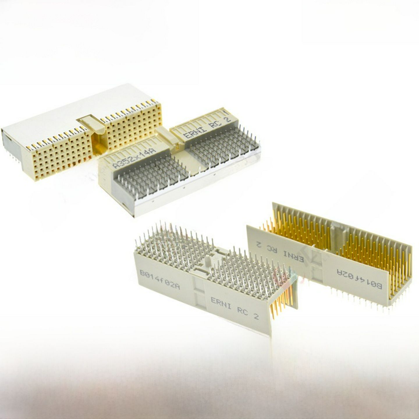 原装ERNI连接器354142插座CPCI母座A型J1带屏蔽110Pin弯母5*22针