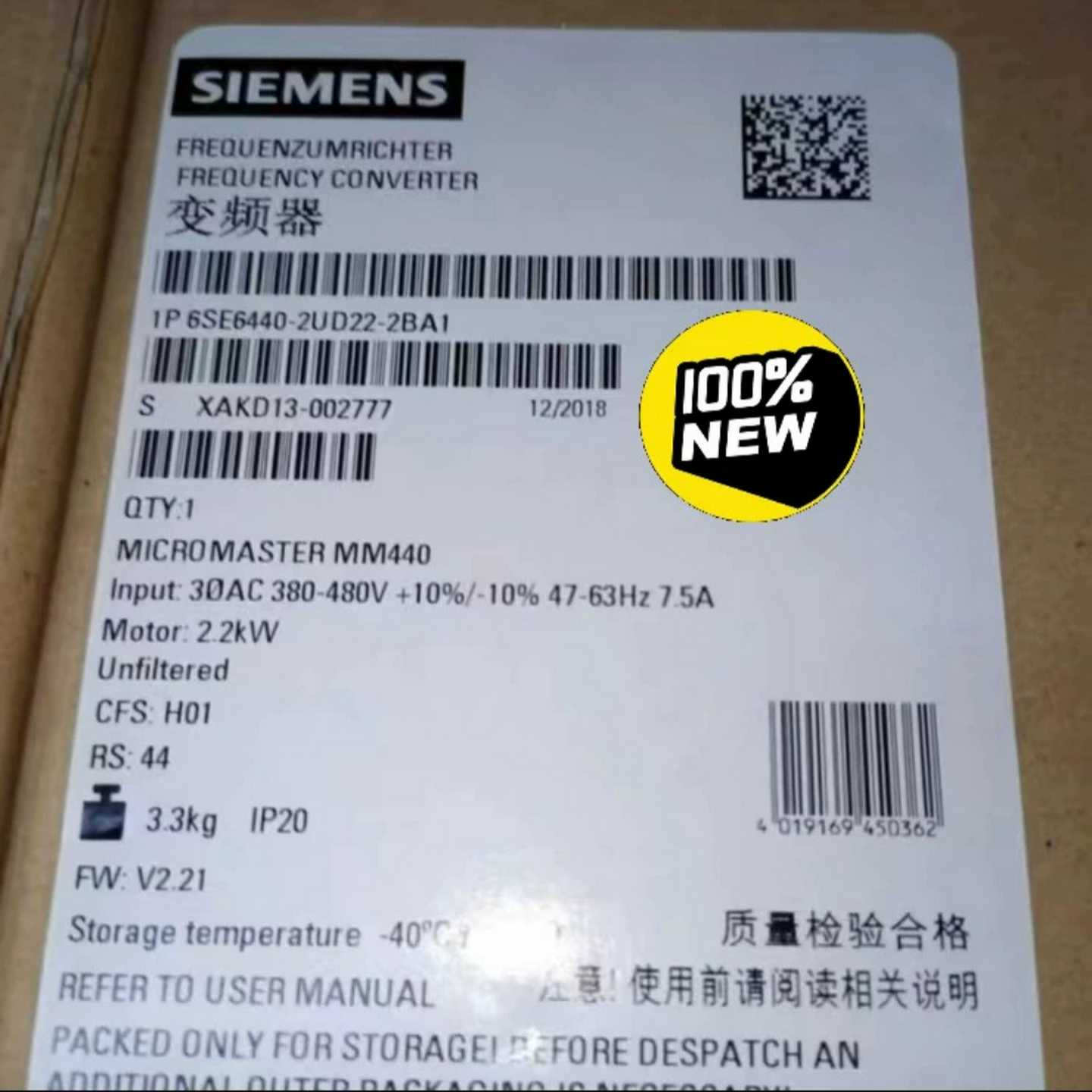 6SE6440-2UC22-2BA1440无滤询价