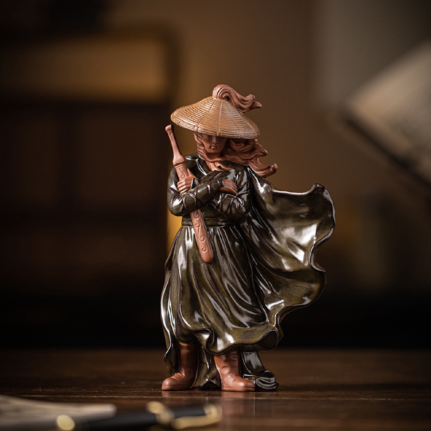 江湖故人古风侠客小摆件假山水陆缸微景观盆景造景陶瓷人物装饰品