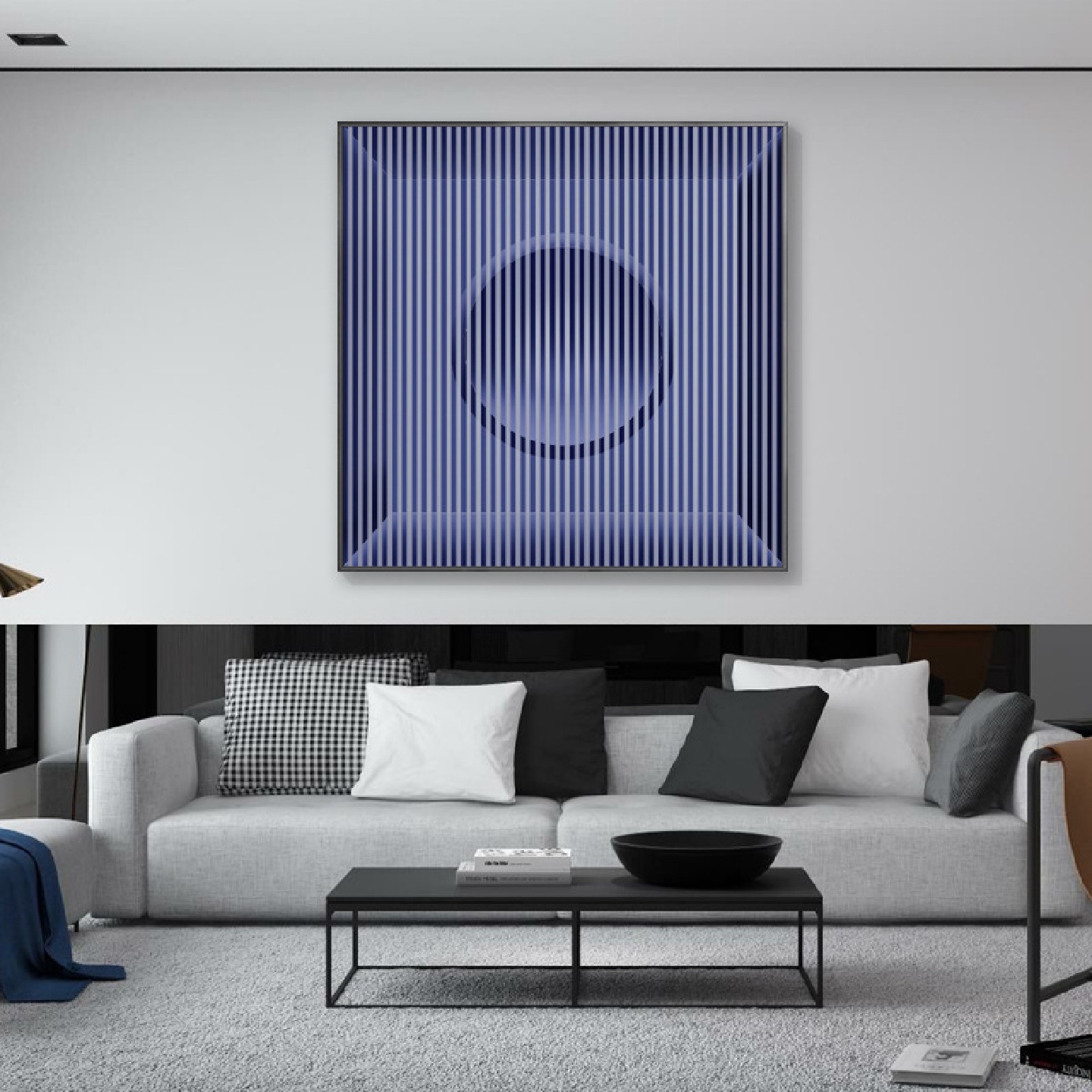 简约现代亚克力插片实物画客厅卧室玄关抽象挂画售楼部酒店工艺画