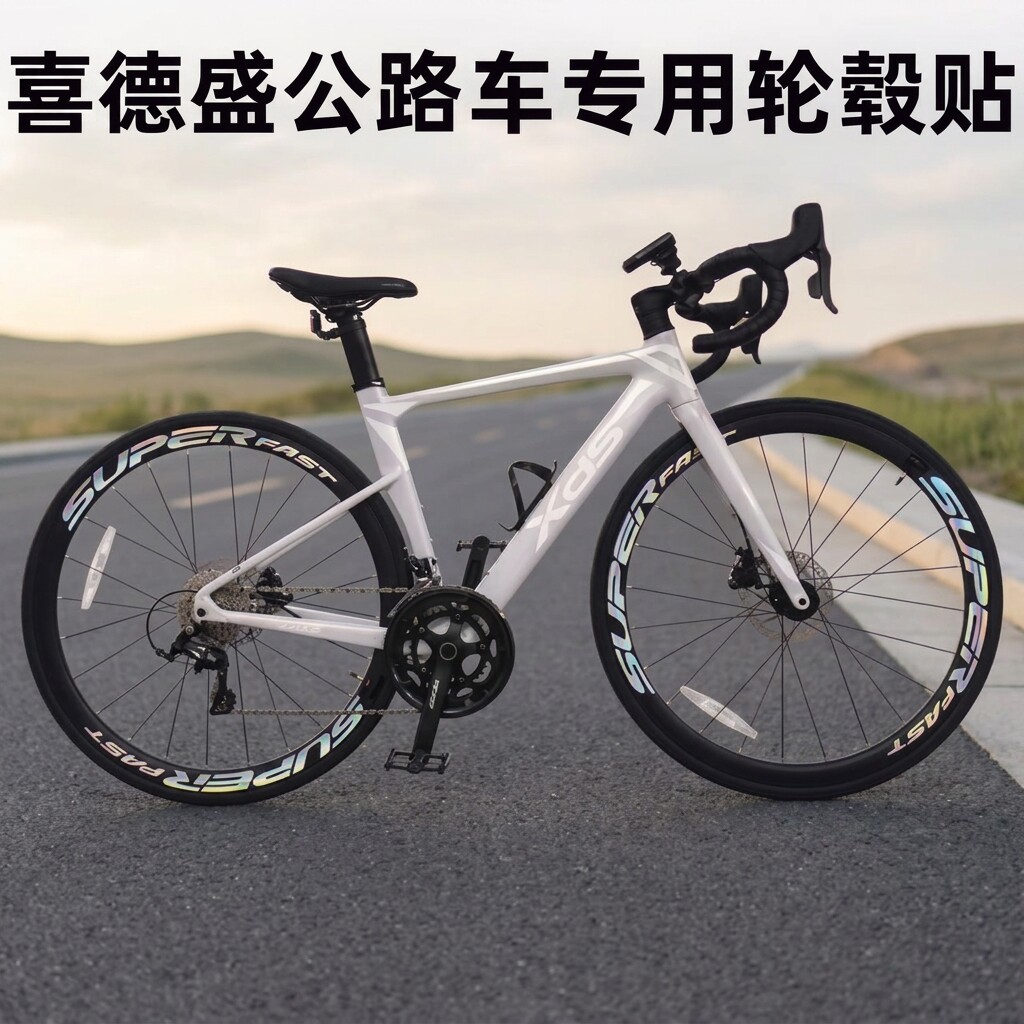 适用喜德盛RS500公路自行车轮毂改色贴纸逐日800山地车轮组装饰