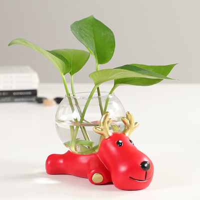 水培植物玻璃瓶圆球透明水养花瓶容器绿萝卡通可爱花盆形水养器皿