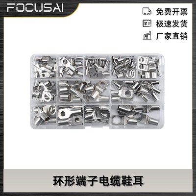 SC窥口铜端子6-35平方铜接线端子100pcs紫铜端子环形端子电缆鞋耳