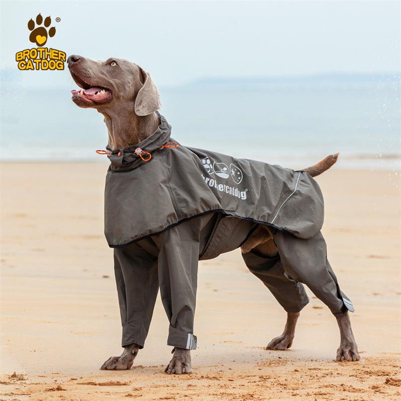 狗爸自制狗雨衣超大型犬雨披四脚全包防水冲锋衣金毛秋田犬秋冬