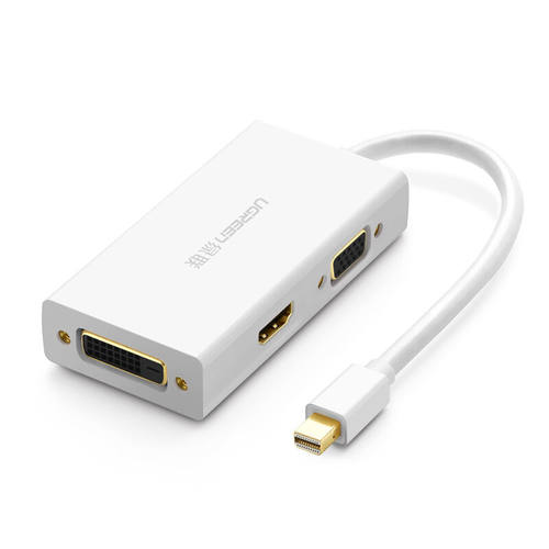 绿联(UGREEN)20417 Mini DP转HDMI VGA DVI三合一转换器 迷你D