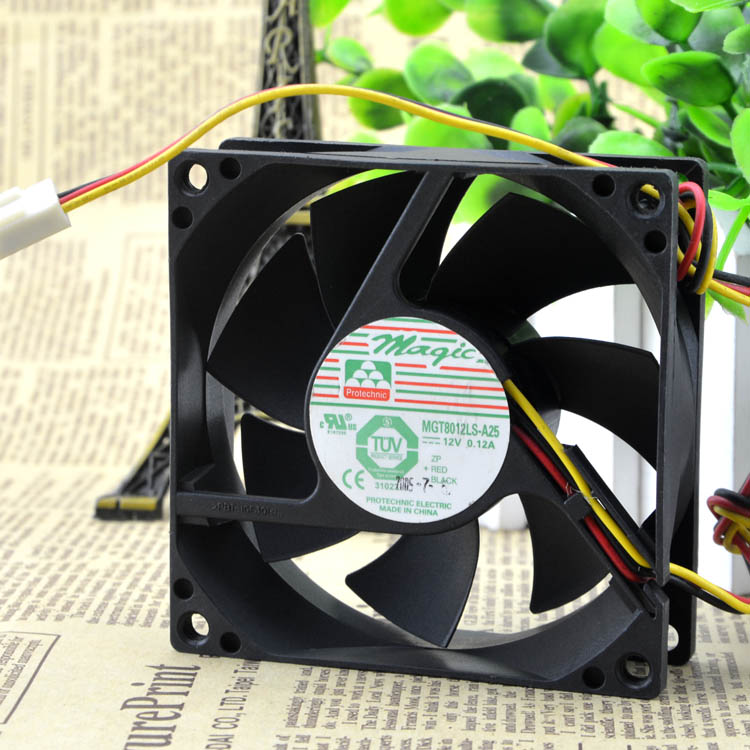 Protechnic MAQIC MGT8012LS-A25 12V 0.12A 8CM 8025 风扇