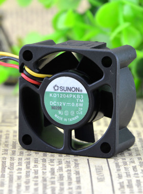 正品建准SUNON  4020 4CM 12V 0.6W KD1204PKB2 3线滚珠 散热风扇