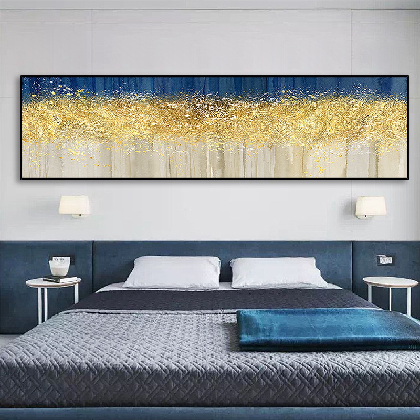 顺丰纯手绘油画金色发财树现代客厅沙发背景墙装饰画卧室书房床头图片