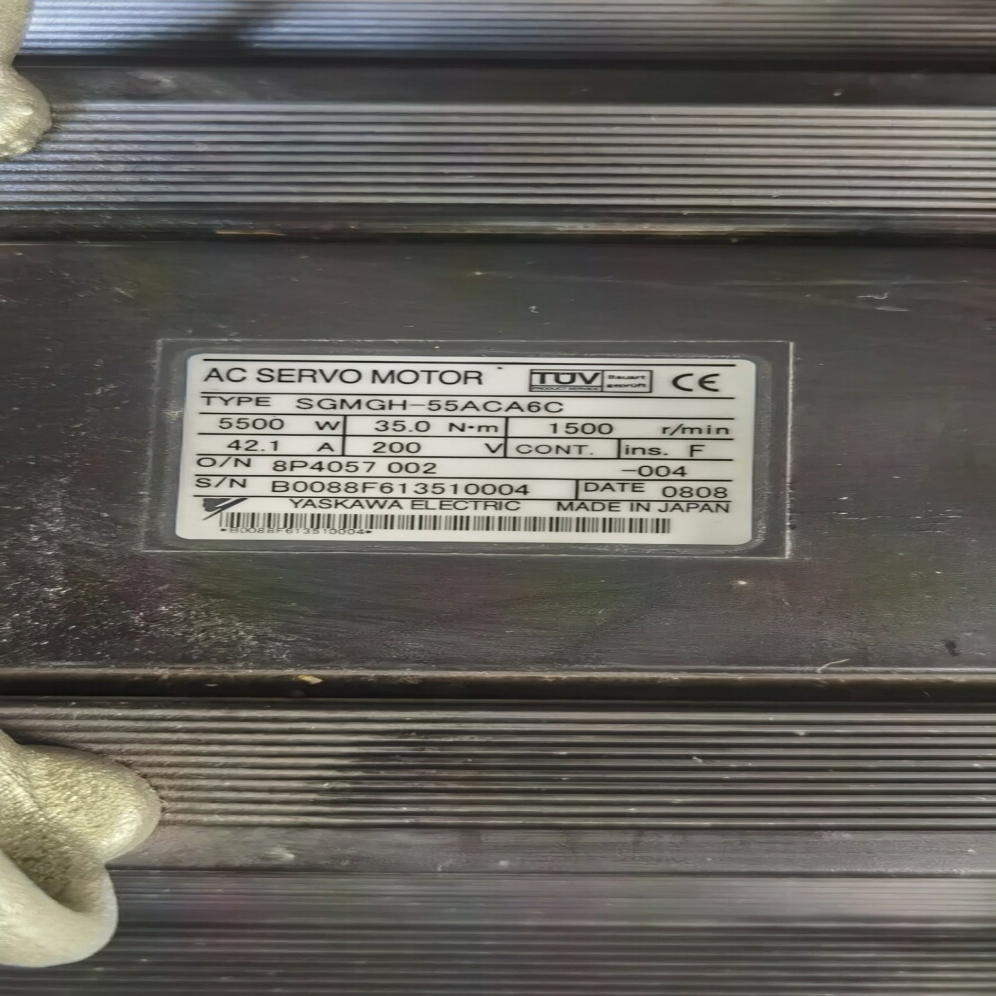 【请询价】安川伺服电机SGMGH-55ACA6C带刹车现货1台新的没