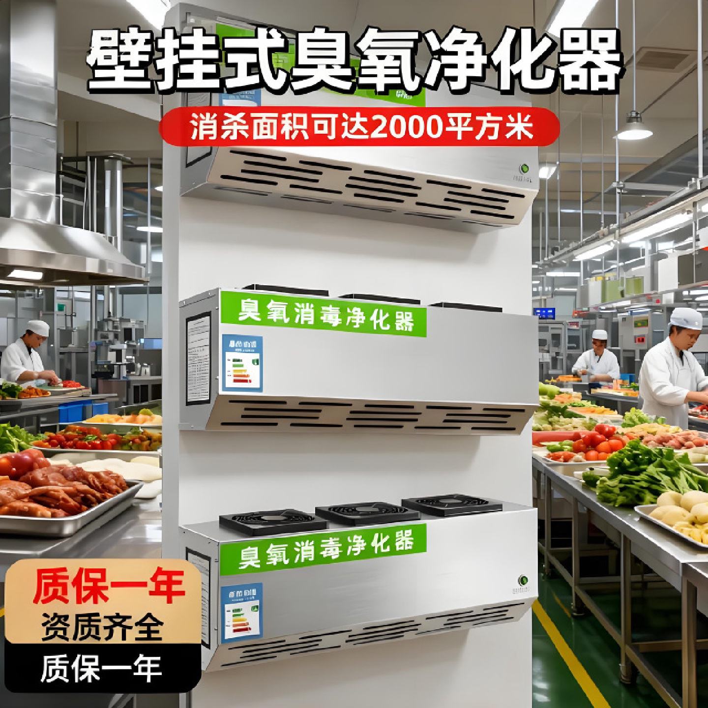 壁挂式臭氧净化器档案室图书馆会议室不锈钢智能45g50g臭氧除味器