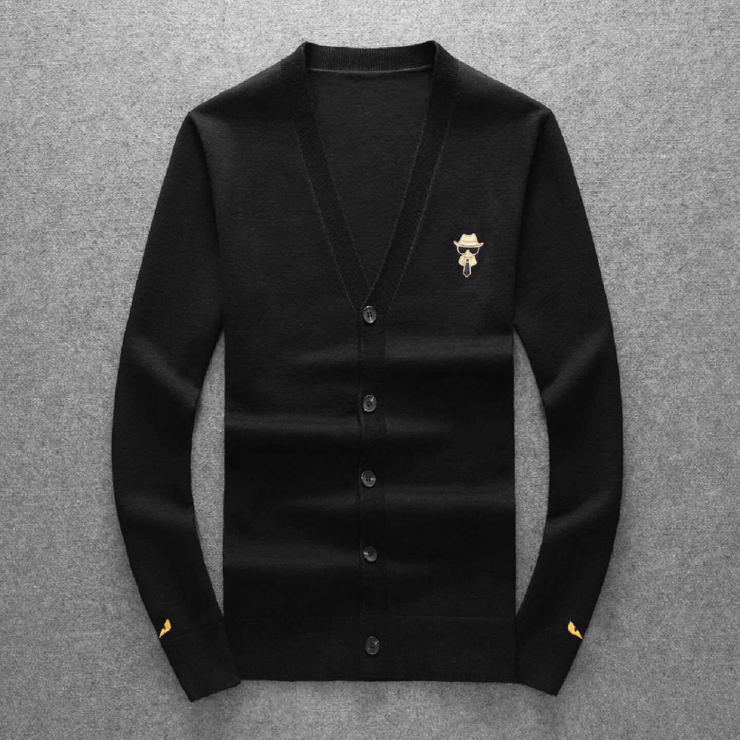 欧洲站潮牌开衫针织衫毛衣男秋冬新款欧货高端羊毛衫商务外套潮男