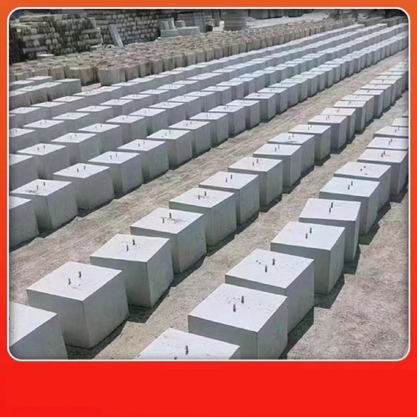光伏发电水泥墩模具圆形方形配重块太阳能发电基础墩基座塑料模具