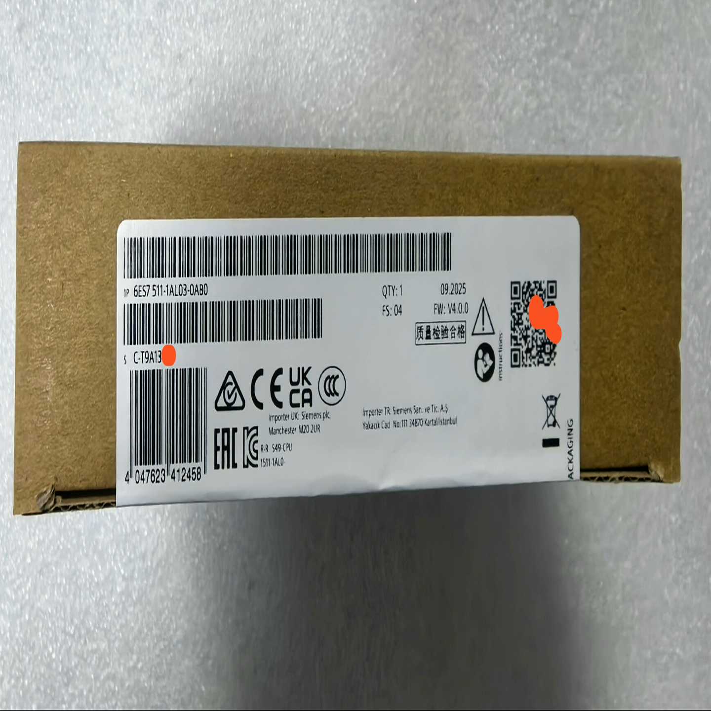 6ES7511-1AL03-0AB0西门子25年原装