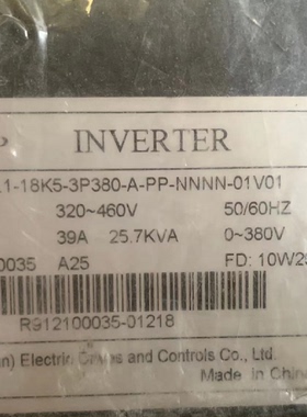 议价康沃变频器FSCP03.1-18K5-3P380-A-PP-NNNN-01V01