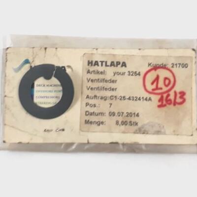 Ressort de Soupape C125432414A Pour Hatlapa L20 Compresseur